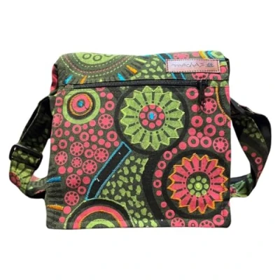 Afbeelding van Katoenen schoudertas voor dames, etnische stijl, Indiaas, Groen 01
