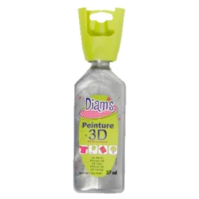 Afbeelding van DIAM&#039;S 3D verf voor alle ondergronden, parelzilver, 37 ml, set van stuks