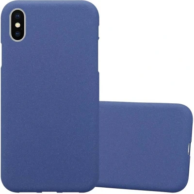 Afbeelding van Cadorabo Hoesje geschikt voor Apple iPhone XS MAX in FROST DONKER BLAUW Beschermhoes gemaakt van flexibel TPU silicone Case Cover