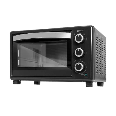 Image de Cecotec Four de table 23L Bake&amp;Toast 2300 Black. 1500 W, Jusqu&#039;à 230 C, 3 modes chaleur: grill, chaleur base, et combinée, Porte double vitrage, Minuterie 60 min, Plateau ramassage