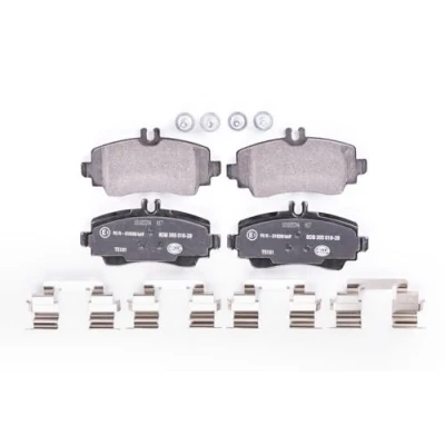 Afbeelding van HELLA 8DB 355 018 281 Remblokkenset Geschikt voor slijtage waarschuwingscontact Met remzadelschroef toebehoren MERCEDES BENZ: A Class
