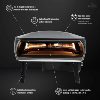 Afbeelding van Witt Etna Fermo Pizza Oven Mat Graphite