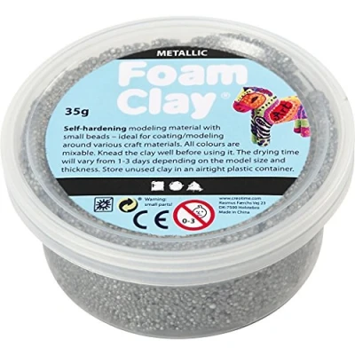 Image de Foam Clay argile Métallique argent 35 grammes (78917)