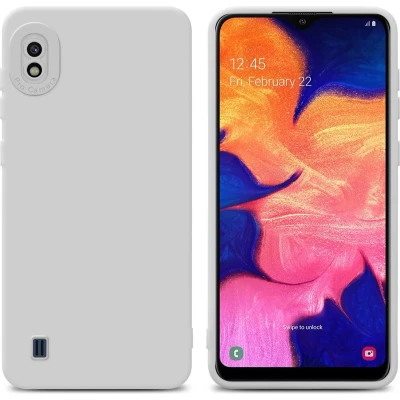 Afbeelding van Cadorabo Hoesje geschikt voor Samsung Galaxy A10 in Fluid WIT Beschermhoes gemaakt van flexibel TPU silicone Cover Case