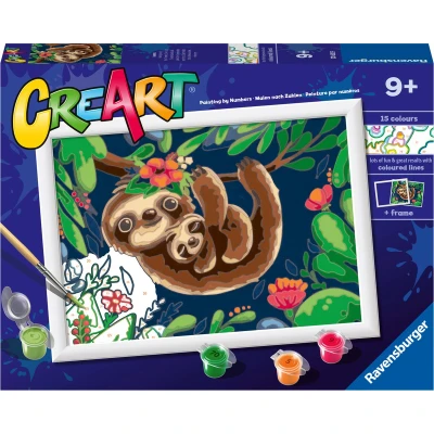 Afbeelding van Ravensburger CreArt Sweet Sloths Schilderen op nummer voor kinderen