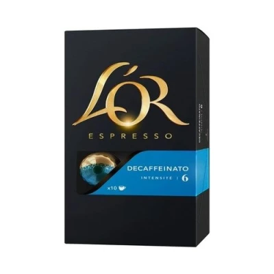 Image de Pack de 10 capsules sans cafeine Maison du Café L&#039;Or Espresso Decaffeinato Intensité 6