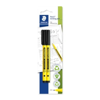 Afbeelding van STAEDTLER Noris 307 9 BK2 schrijfstift, zwart, 2 stuks