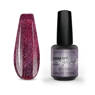 Afbeelding van Soak Off Gellak Stone Mauve ment Flash Effect