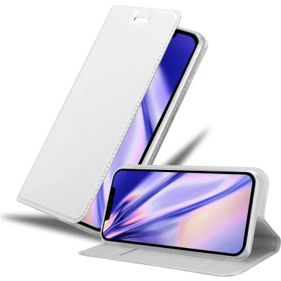 Afbeelding van Cadorabo Hoesje geschikt voor Apple iPhone 12 / PRO in CLASSY ZILVER Beschermhoes met magnetische sluiting, standfunctie en kaartvakje Book Case Cover Etui