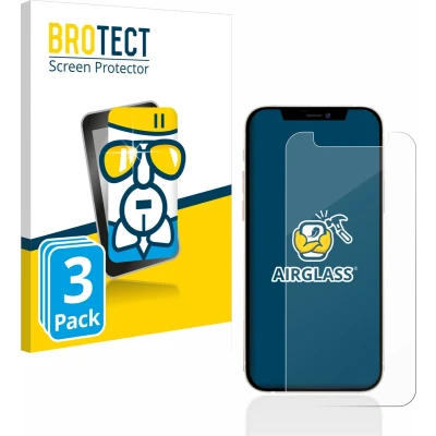 Afbeelding van BROTECT Screenprotector voor Apple iPhone 12 mini Folie Beschermfolie Beschermglas transparant (3 Stuks)