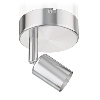 Afbeelding van ledscom.de Plafondlamp LUNARA, mat roestvrij staal, 1x GU10 max. 25W, plafondlamp, plafondspot, spot, projector, led, lamp, binnen, woonkamer, keuken, hal, bar, plafond