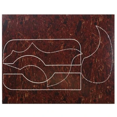 Afbeelding van Pickguard blank tortoise zelfklevend 20x25cm