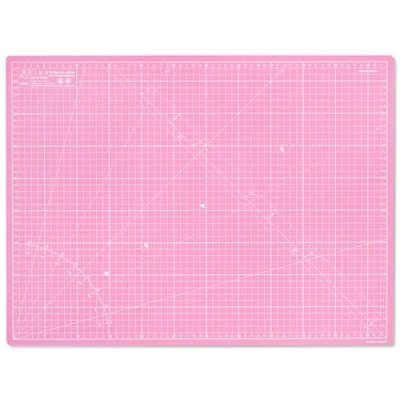 Afbeelding van Elan 5 laagse Snijmat Roze en Lila A2, Zelfherstellende 3 mm Snijmat, Knutselmat met Dubbelzijdig Raster, Metrische Snijonderlegger voor Quilten, Naaien, Patchworken, Scrapbooken, enz. 60 x 45 cm