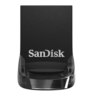 Afbeelding van SanDisk 1 TB Ultra Fit Flash Drive (USB 3.2, ideaal voor laptops en consoles, snelheden tot 400 MB/s, RescuePRO Deluxe gegevensherstelsoftware) zwart