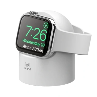 Afbeelding van elago W2 standaard compatibel met Apple Watch laadstation serie Ultra, 8, Se2 (2022), 7, 6, SE, 5, 4, 3, 2, 1 / 49mm, 45mm, 44mm, 42mm, 41mm, 40mm, 38mm (wit)