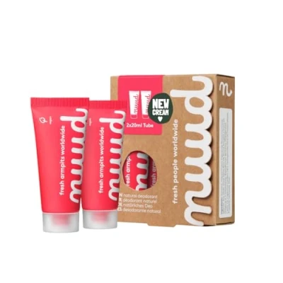Image de NUUD Smarter Pack Déodorant crème végétalienne naturelle contre l&#039;odeur de transpiration Cosmétique naturel sans aluminium, alcool, produits chimiques et tests sur les animaux Dure 20 semaines (40 ml)
