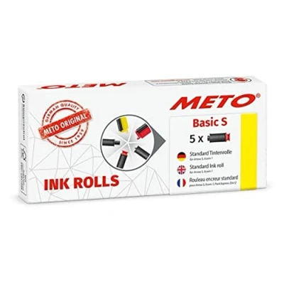 Image de METO Pack de 5 noir rouleau à encre
