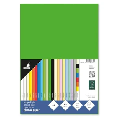 Afbeelding van Kangaro papier A4 120 gram pak 100 vel helgroen K 0043F285