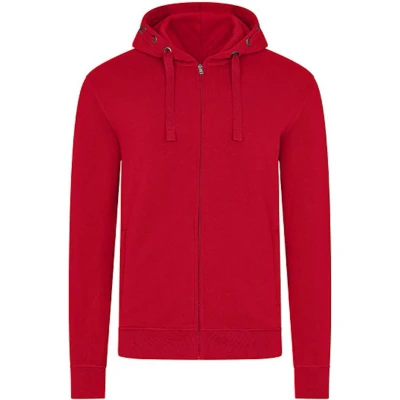 Afbeelding van Men&#039;s Hooded Jacket &#039;Premium&#039; met ritssluiting Red S