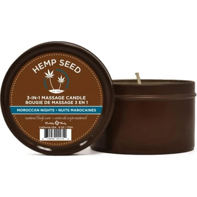 Afbeelding van Earthly Body Moroccan Nights Massage Candle 6 oz / 170 gr