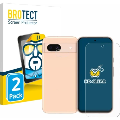 Afbeelding van BROTECT Screenprotector voor Google Pixel 8a (Voor+Camera) Folie Beschermfolie transparant (2 Stuks)