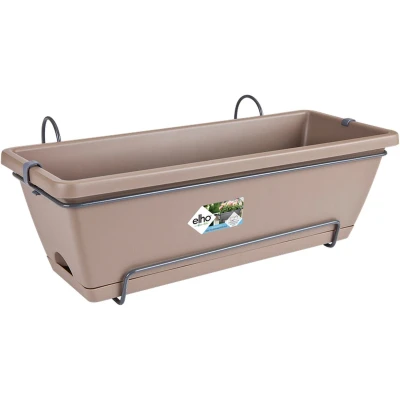 Afbeelding van Elho Barcelona Allin1 50 Balkonbakken met Ophanging 100% Gerecycled Plastic L49.5 x B27.5 H18.5 cm Taupe