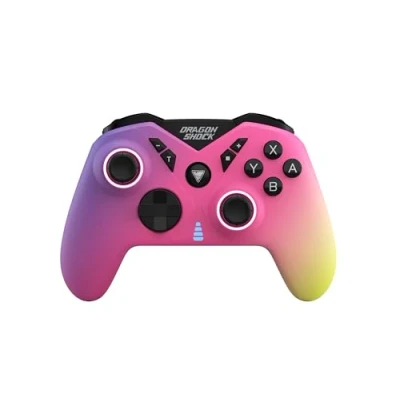 Afbeelding van DragonShock NEBULA ULTIMATE Draadloze Pro Candy gamingcontroller voor Nintendo Switch/Switch Lite/Switch OLED/PS3/PC/Android Hall effect sensor Peddels RGB Turbomodus 550mAh