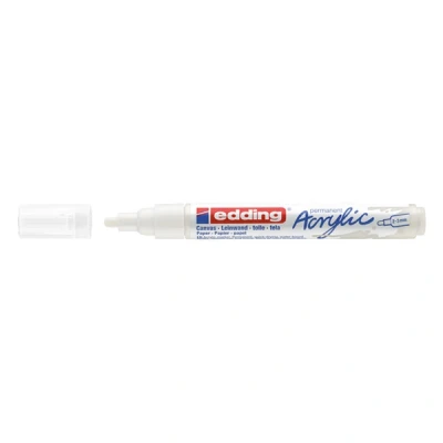 Image de Edding 5100 marqueur acrylique (2 3 mm ogive) blanc trafic