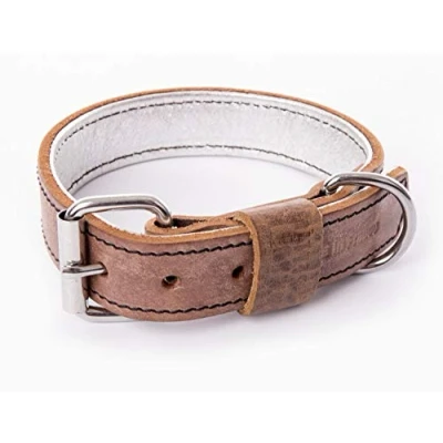 Afbeelding van Martin Sellier Halsband Hond Dakota Leer Zalmkleurig