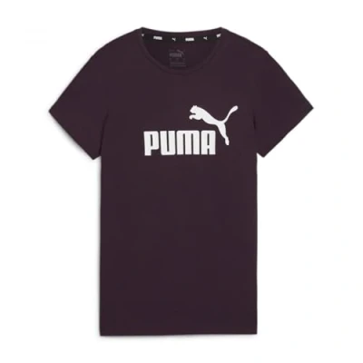 Afbeelding van PUMA ESS Logo Tee (s) Dames T shirt Midnight Plum Maat M