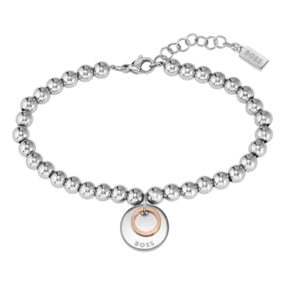 Afbeelding van BOSS Jewelry Damesarmband met ketting uit de collectie MEDALLION 1580227, Roestvrij staal, Geen edelsteen