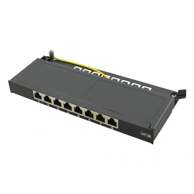 Image de LogiLink Mini panneau de brassage Cat.6A, 8 ports, noir