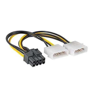 Afbeelding van Akyga AK CA 29 adapterkabel, 2 x Molex mannelijk naar PCI E, 8 polig, vrouwelijk, 15 cm.