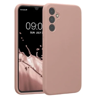 Afbeelding van kwmobile telefoonhoesje geschikt voor Samsung Galaxy A34 5G TPU backcover met siliconen coating Smartphone case in oudroze