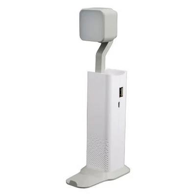 Afbeelding van Unilux Led tafellamp, zaklamp, lithium ion accu, 1200 mA, 6500 K, 210 lm, 3 lichtsterktes, uittrekbaar, wit en grijs