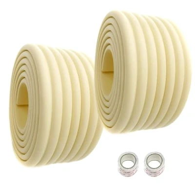 Afbeelding van HIMRY KXD7002 Universele schuimrol, 400 cm x 80 mm, dik, schokbestendig, veiligheid voor baby&#039;s, kinderen, veiligheid, alle doeleinden, babyveiligheid. 2 m, ivoor,