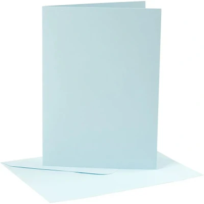 Afbeelding van Creativ company kaarten met envelop lichtblauw 13x18 cm 4st