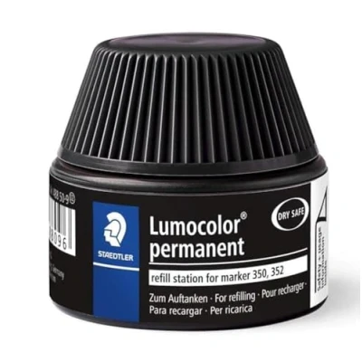 Afbeelding van Viltstiftvulling Staedtler Lumocolor permanent 30ml zwart