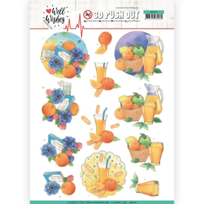 Afbeelding van Pills and Vitamins Well Wishes 3D Push Out Sheet by Jeanine&#039;s Art