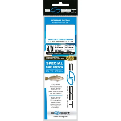 Afbeelding van Sunset BDL Boat RS Competition Special Big Fish Fluorocarbon Rig Zeevis onderlijn