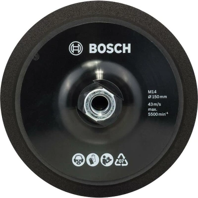 Image de BOSCH 2608612027 tampon de support avec fixation par crochets et boucles M 14 x 150 mm