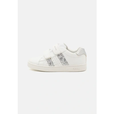 Afbeelding van Geox Eclyper GIRL Sneakers laag voor kinderen, Maat: 33, White/silver Imitatieleer/ textiel