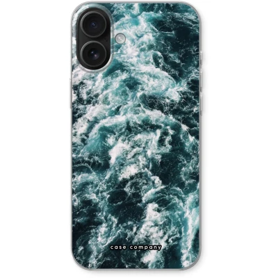 Afbeelding van Case Company® hoesje geschikt voor iPhone 16 Plus Zee golf Soft Cover Telefoonhoesje Bescherming aan alle Kanten en Schermrand