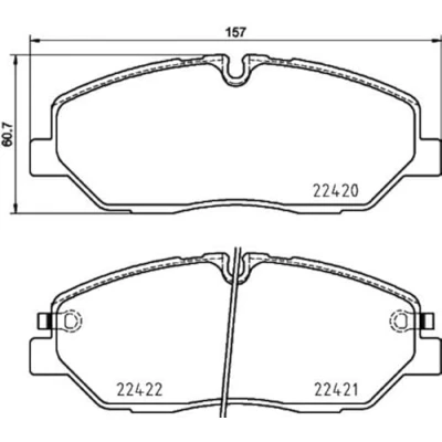 Afbeelding van HELLA 8DB 355 025 751 Remblokkenset Met akoestische slijtagewaarschuwing toebehoren HYUNDAI: H350 Van