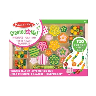 Afbeelding van Melissa &amp; Doug Houten flowerpower kralenset