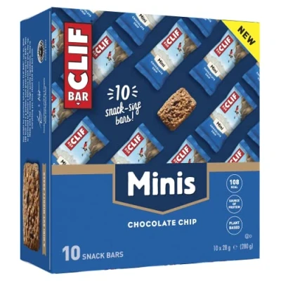 Afbeelding van CLIF Bar Mini eiwitrepen, vitamine B12 en B6, chocoladechips, 10 x 28 g