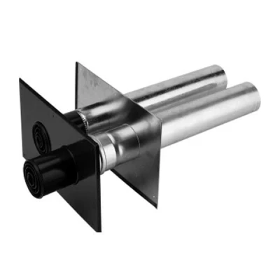 Afbeelding van Burgerhout geveldoorvoer incl. gevelplaten en adapter 2x Ø80. Artikelnr: 400453881