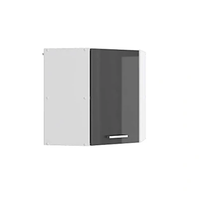 Afbeelding van Vicco Hoek hangkast R Line, Antraciet Hoogglans/Wit, 57 cm