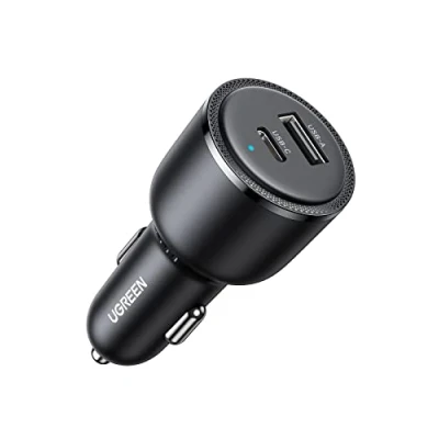 Afbeelding van UGREEN 63 W autolader USB C 45 PPS oplader sigarettenaansteker 30 PD QC 3.0 compatibel met iPhone 16 Plus Pro Max 15 14 Galaxy S24 Ultra S23 A15 A05s MacBook Air iPad
