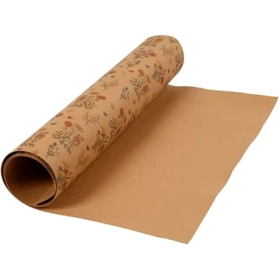 Afbeelding van Faux leather papier met print, b: 49,5 cm, 350 g/m2, 1 m, lichtbruin